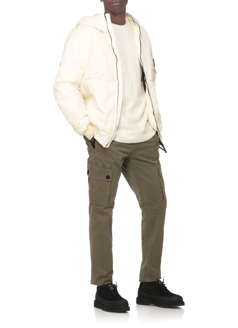 Stone Island Ivory Cotton Sweatshirt