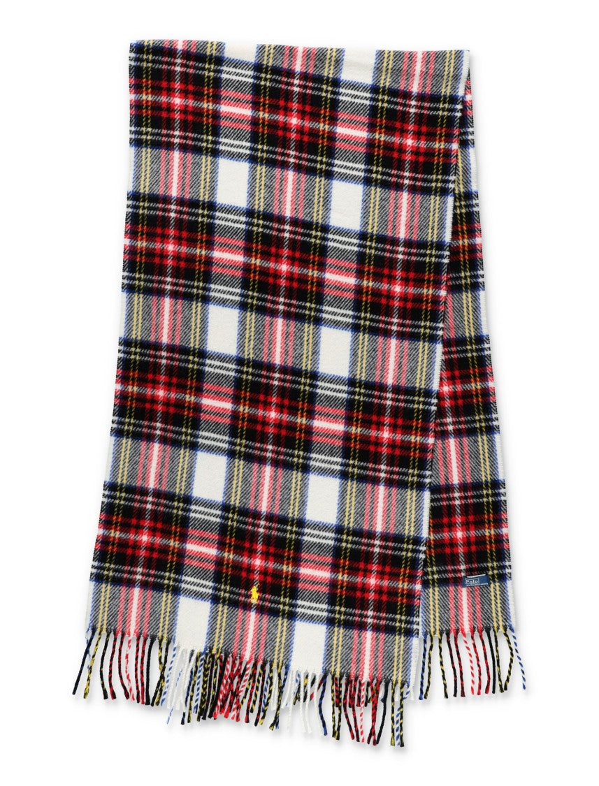 Polo Ralph Lauren Multicolor Tartan Scarf With Decorative Fringes