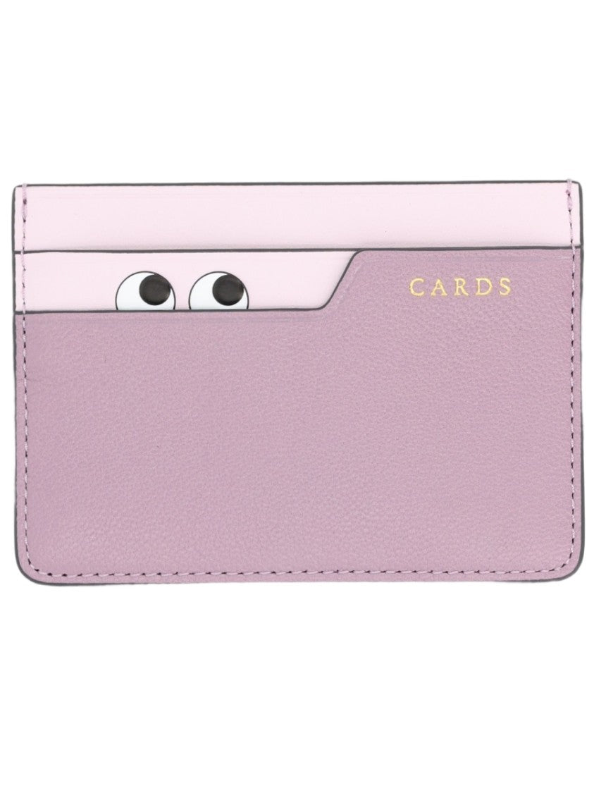 Anya Hindmarch Peeping Eyes Textured Goatskin Card Holder