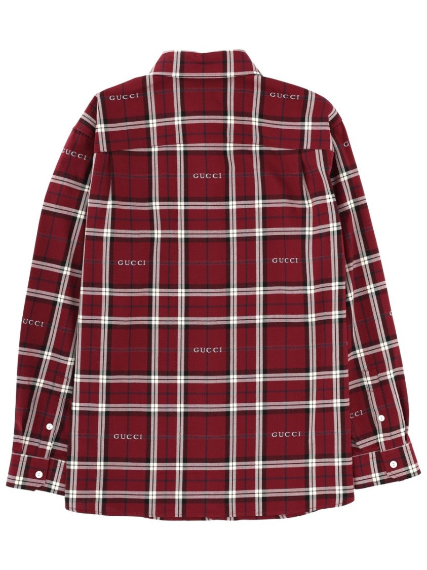 Gucci Plaid Button-Down Cotton Shirt