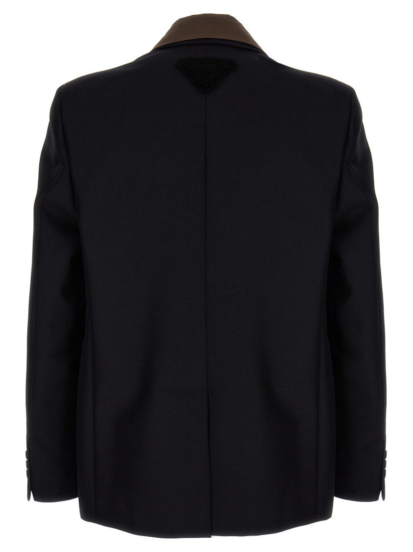 Prada Removable Collar Single-Breasted Blazer