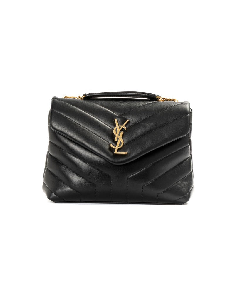 Saint Laurent Black Lou Lou Small Quilted Leather Shoulder Bag