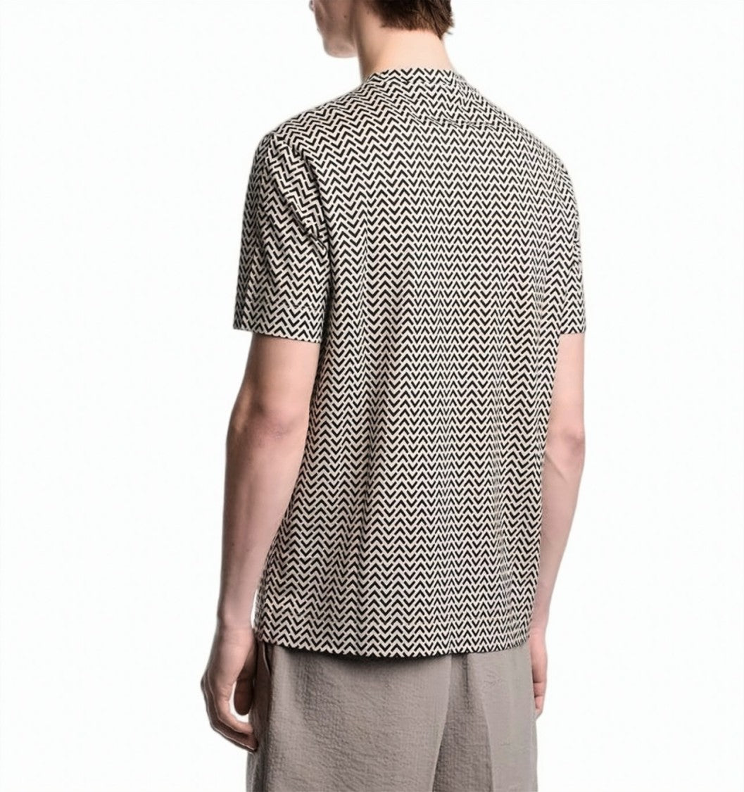 Emporio Armani Lyocell Blend Jersey Print T Shirt