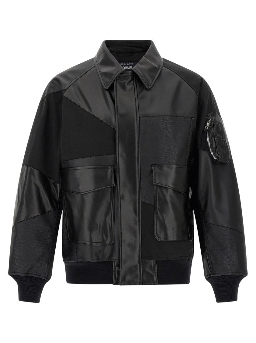 Comme Des Garçons Panel Construction Bomber Jacket