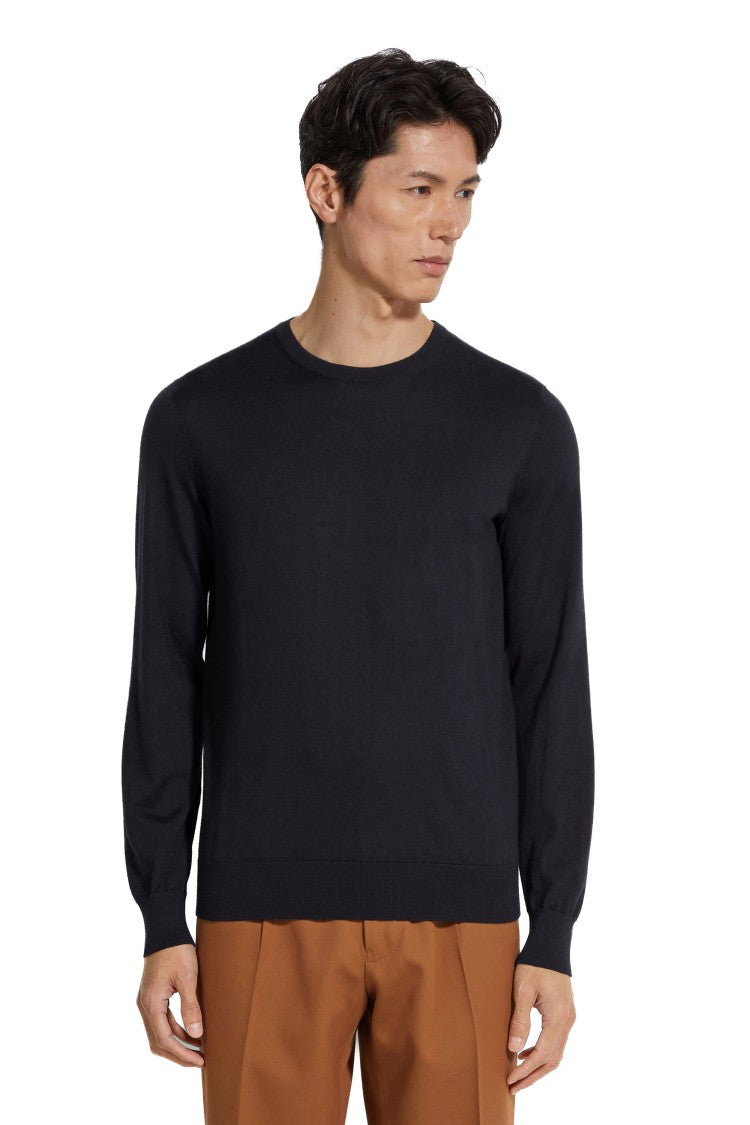 Zegna Cashseta Light Cashmere-Silk Crewneck Sweater