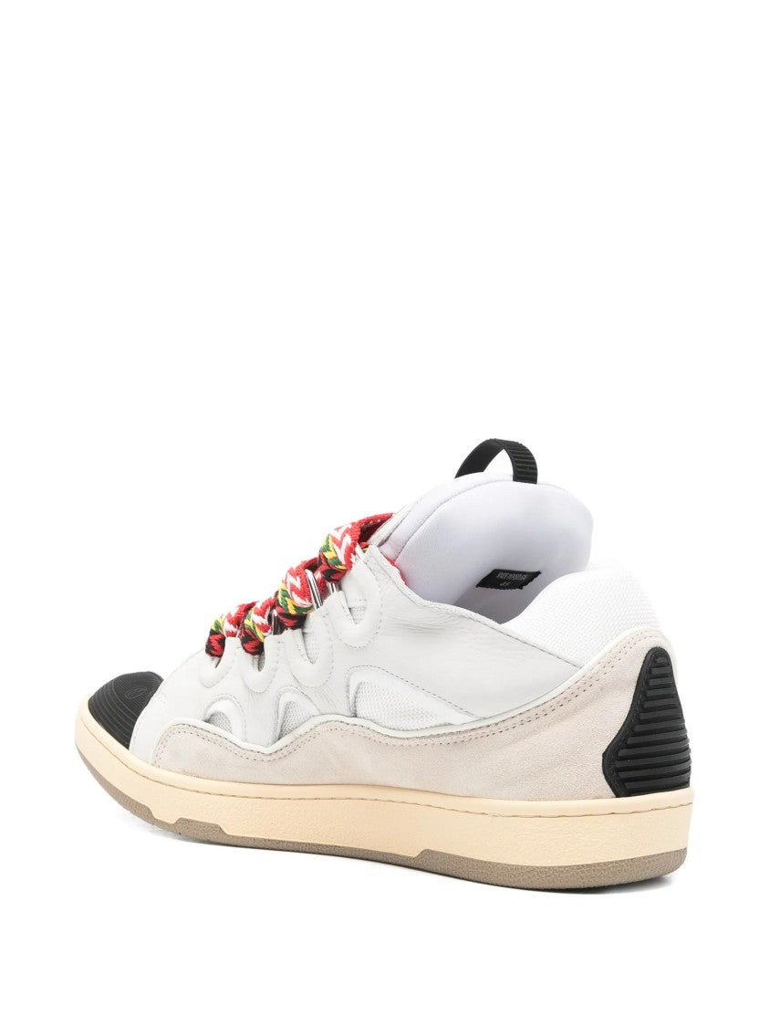 Lanvin Black Curb Sneakers Multicolored Zigzag Sneakers