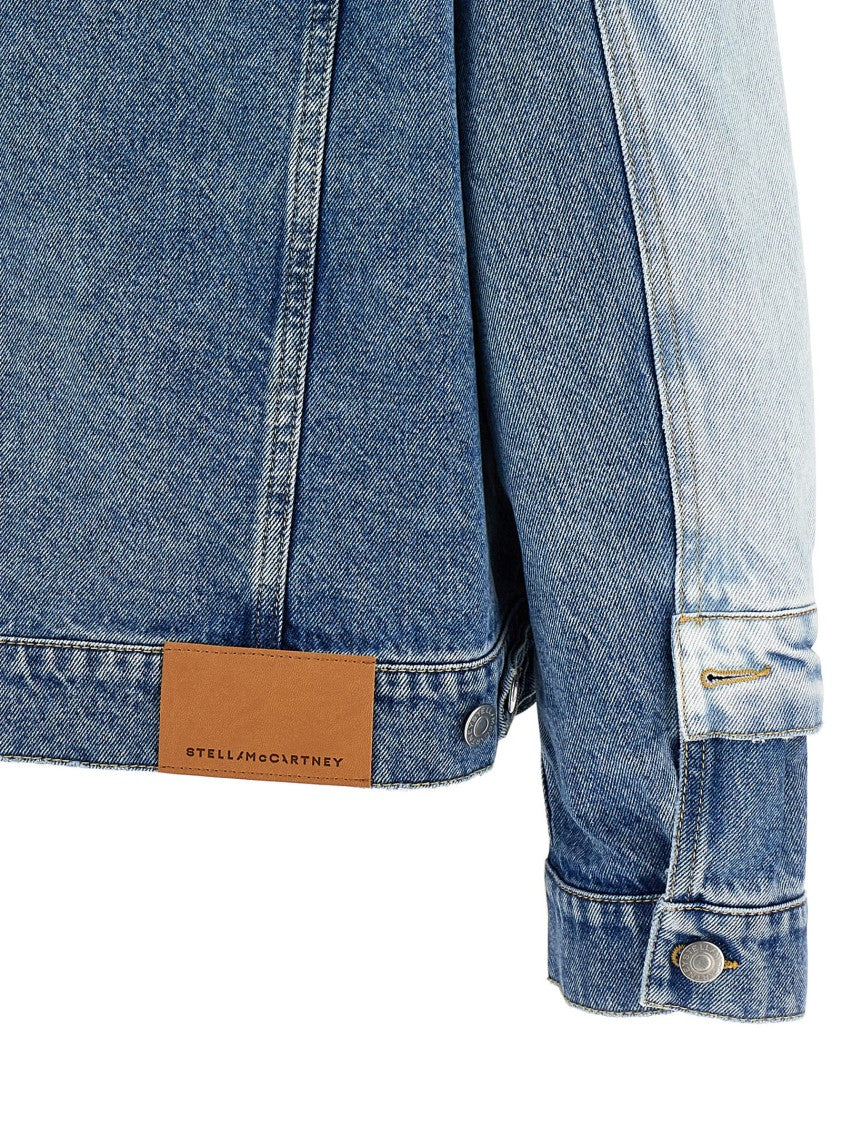 Stella Mccartney Two-Tone Cotton Denim Jacket