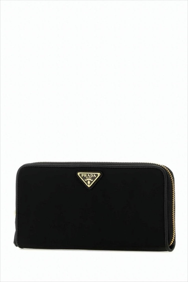 Prada Black Wallet With Zip-Around Closure
