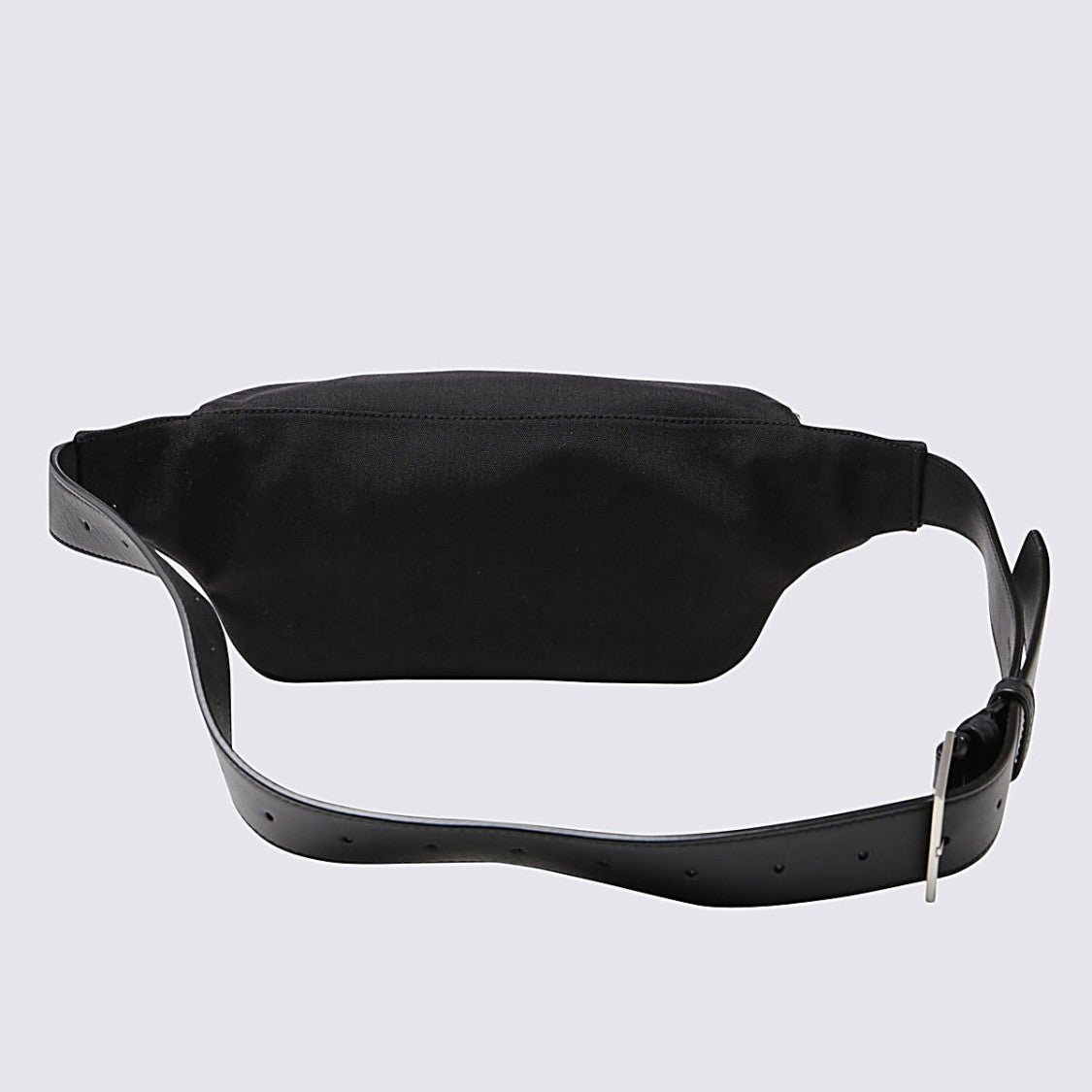 Saint Laurent Belt Bag With Silver Ysl Logo And Adjustable Strap