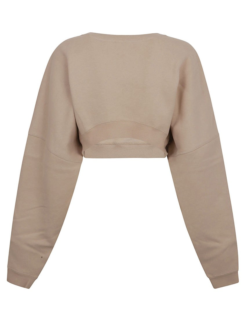 Saint Laurent Cropped Sweater With Relaxed Fit
