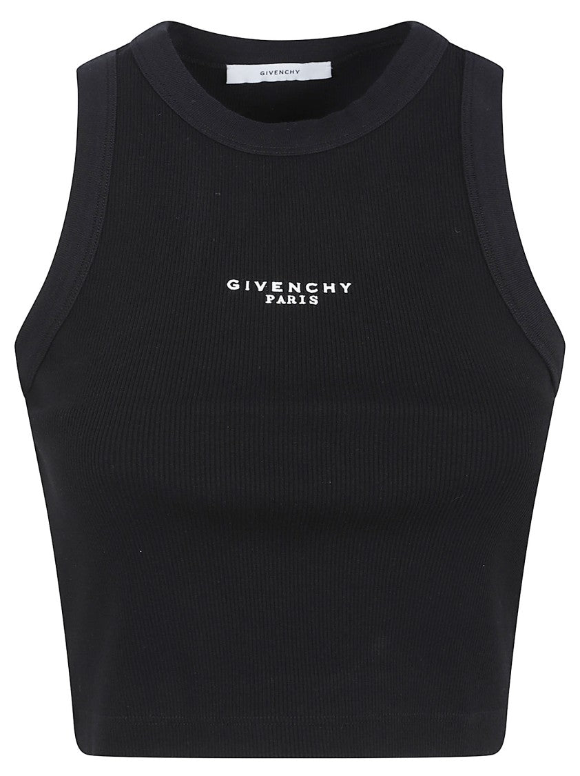 Givenchy Cropped Black Tank Top
