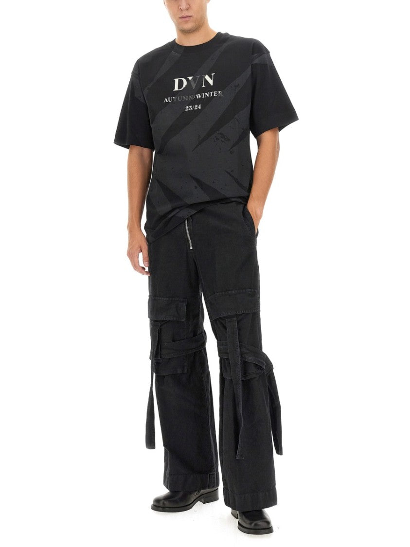 Dries Van Noten Cotton T-Shirt With Signature Logo Detail