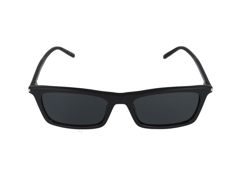 Saint Laurent Sleek Rectangular Sunglasses With Thin Frame Design