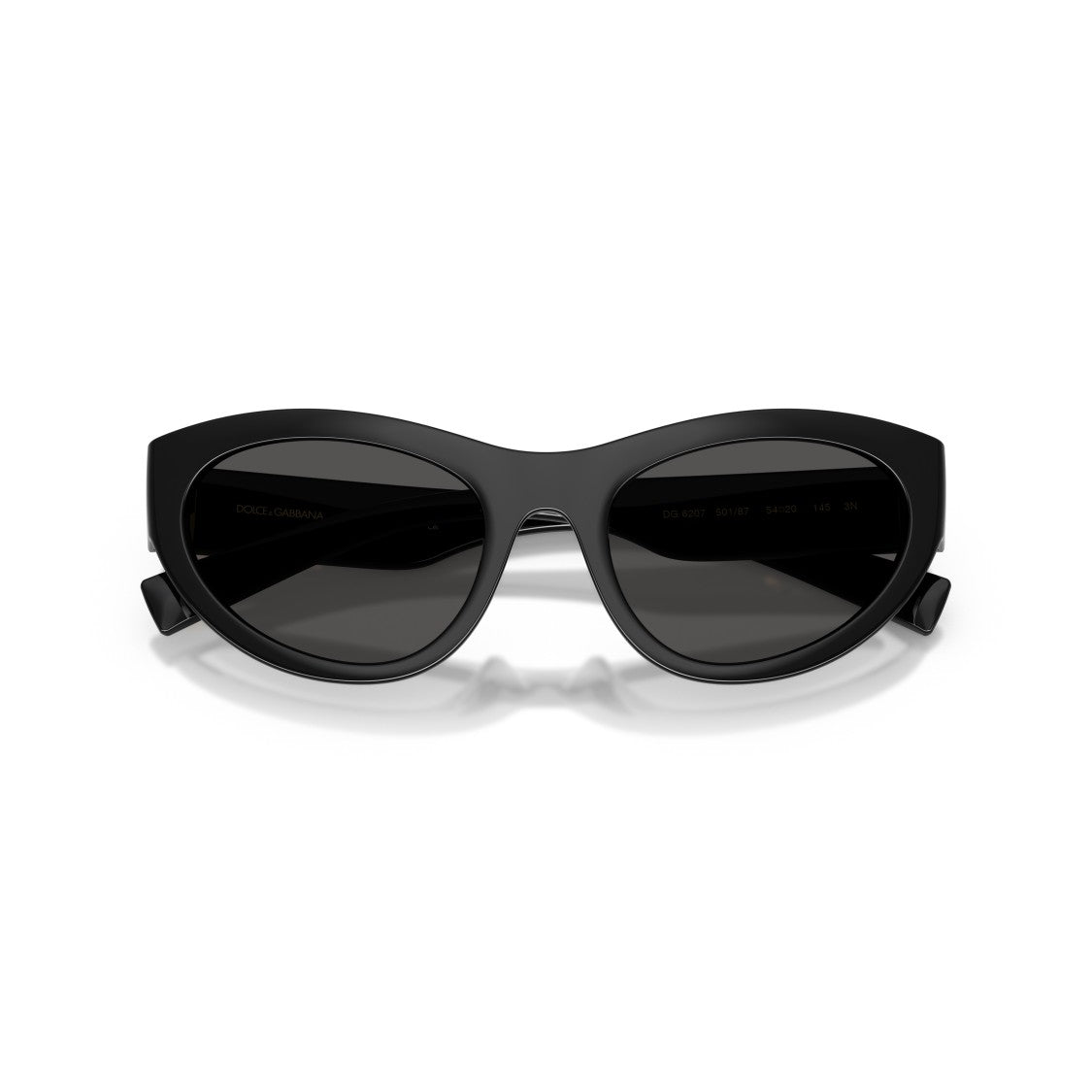 Dolce & Gabbana 0Dg6207 Cat-Eye Sunglasses With Glossy Black Frames