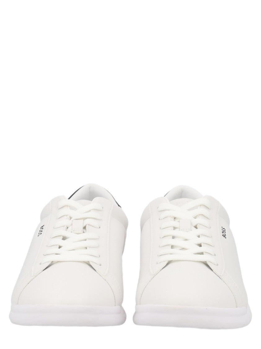 Boss Nitan Minimalist White Polyester Sneakers