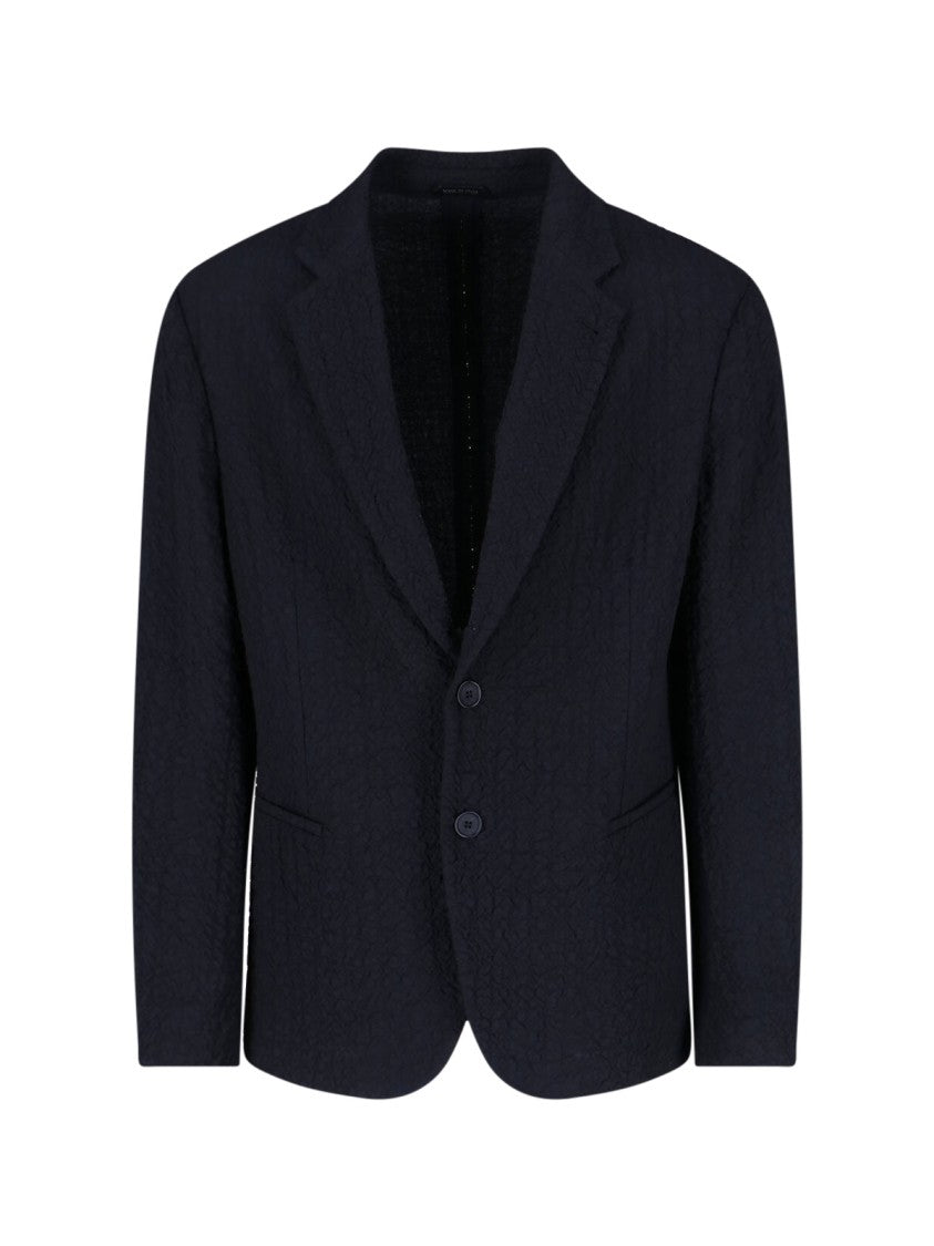 Giorgio Armani Single-Breasted Blazer – Navy