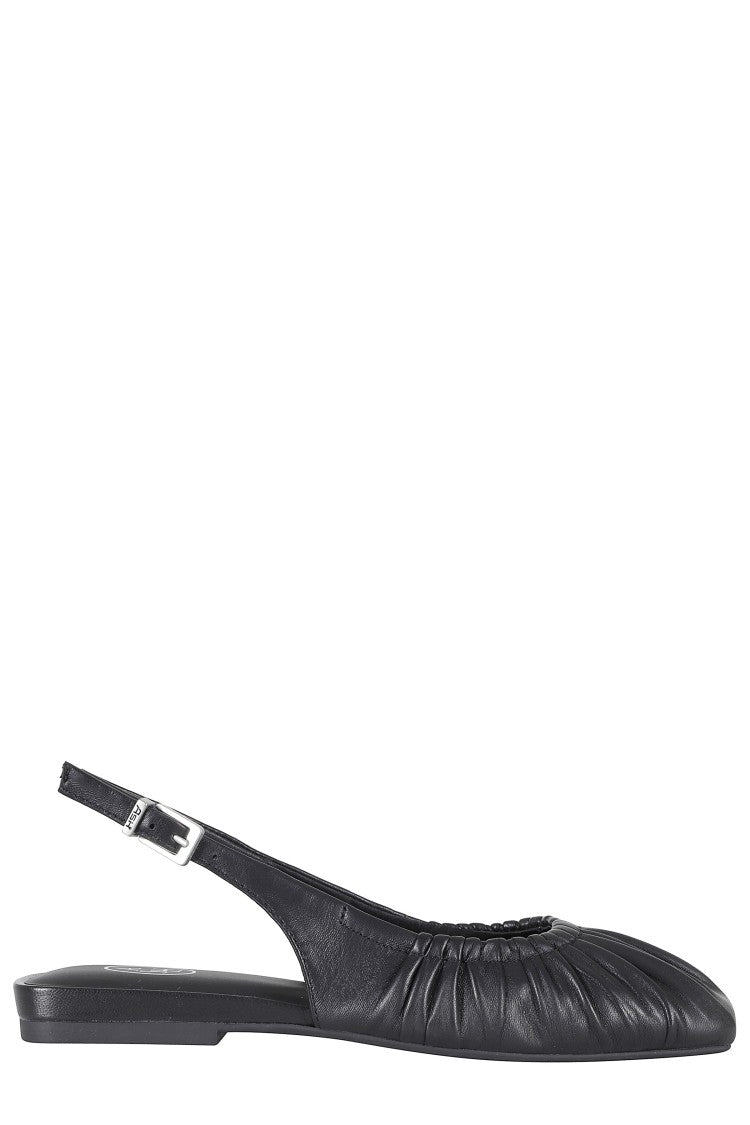 Ash Black Bibi Strapped Nappa Leather Flats