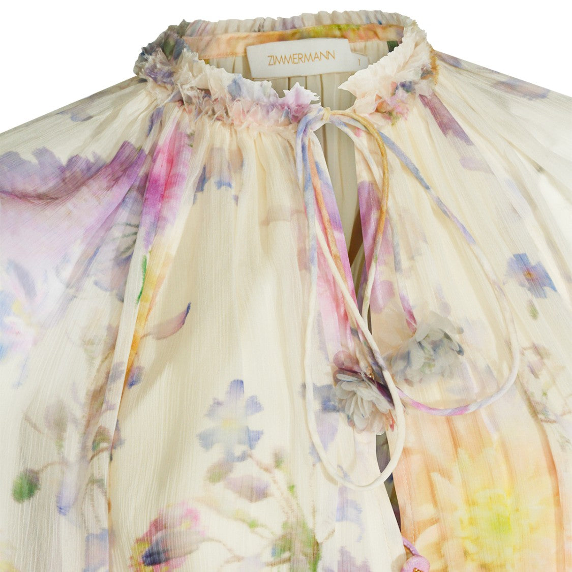 Zimmermann Floral Print Mini Dress With Ruffled Details