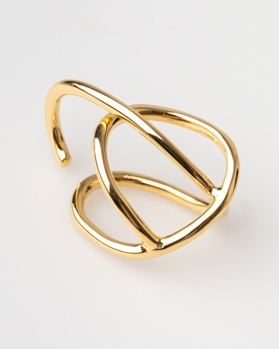 Bar Jewellery Oscillate Ear Cuff – Gold-Plated Silver