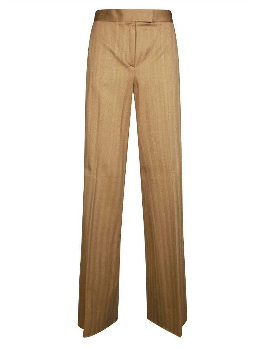 Max Mara Mxmoliato Herringbone Straight-Leg Trousers
