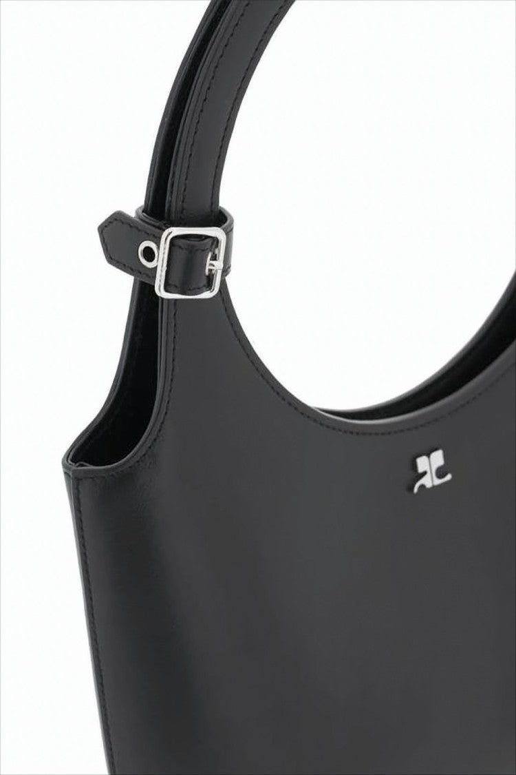 Courrèges Calf Leather Tote Bag With Adjustable Strap
