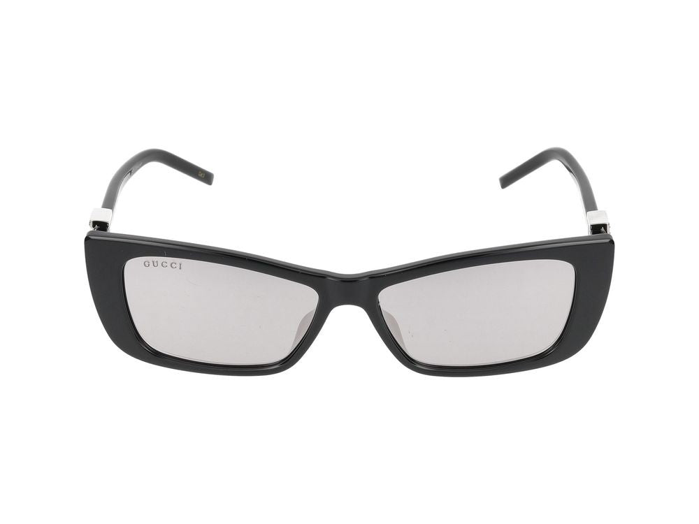 Gucci Black Glossy Finish Oversized Square Sunglasses
