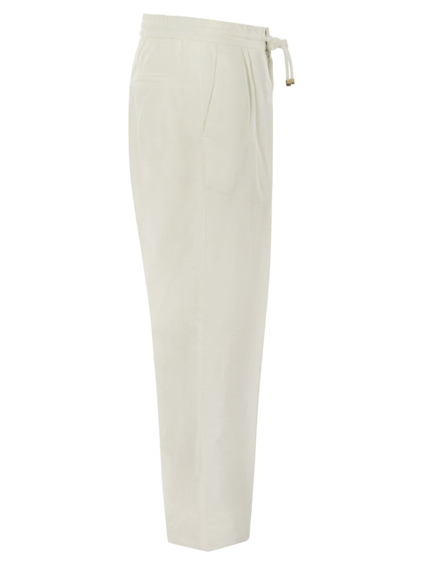 Brunello Cucinelli Leisure Fit Trousers In Linen