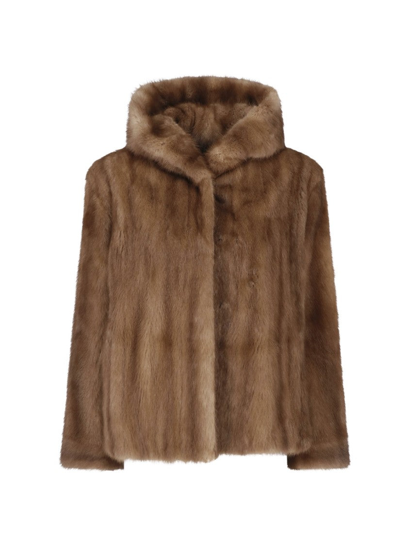 Iacopa Rosene Hooded Mink Fur Jacket