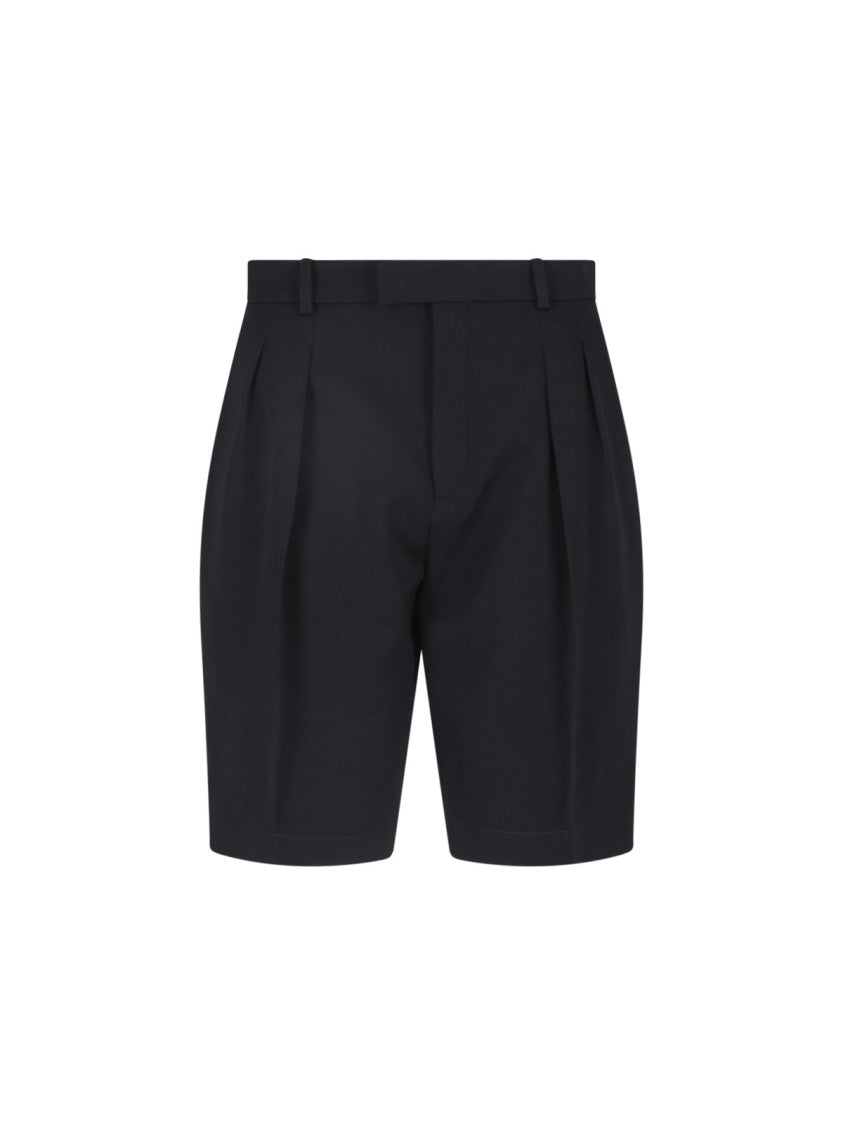 Saint Laurent Black Wool Tailored Shorts