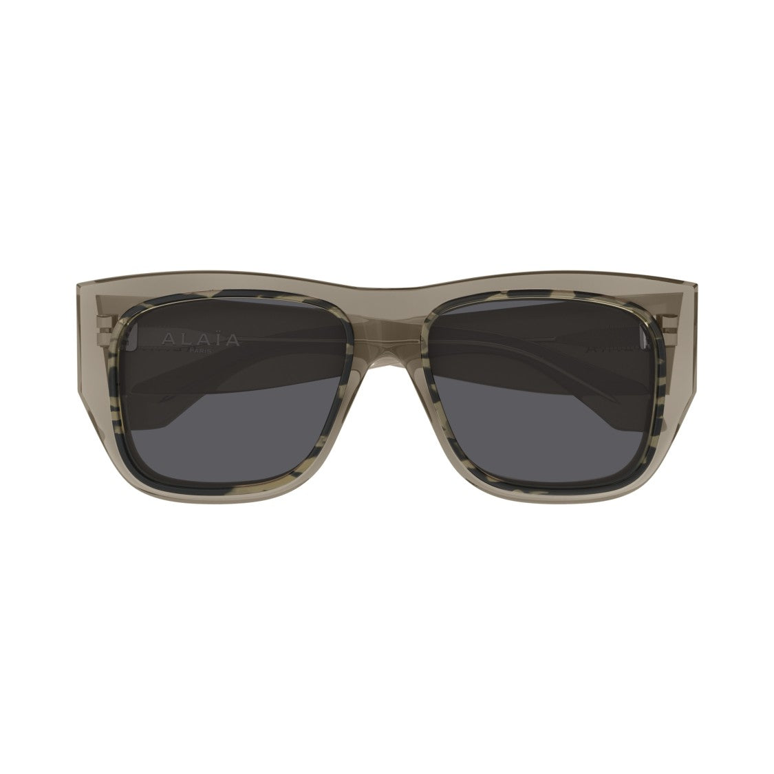 Azzedine Alaïa Aa0090s Oversized Square Sunglasses In Translucent Taupe