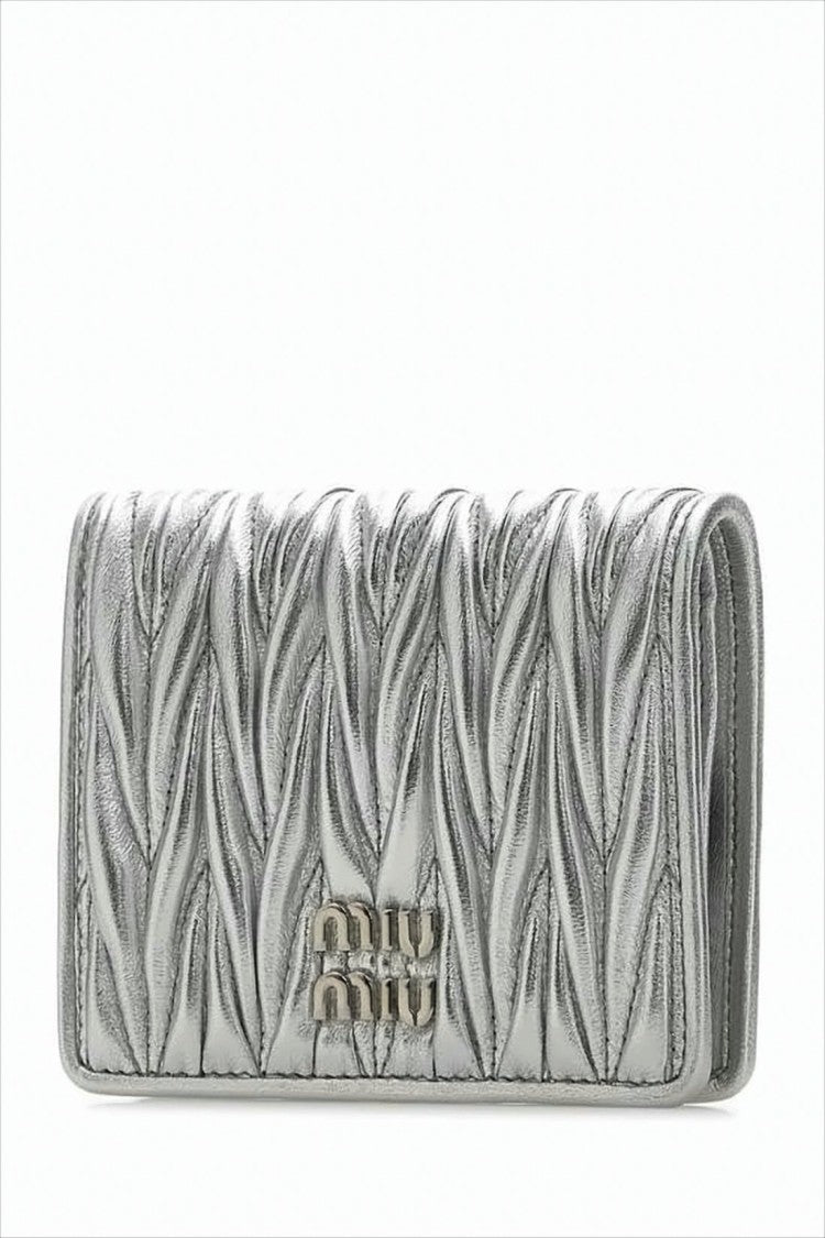 Miu Miu Compact Quilted Nappa Leather Wallet