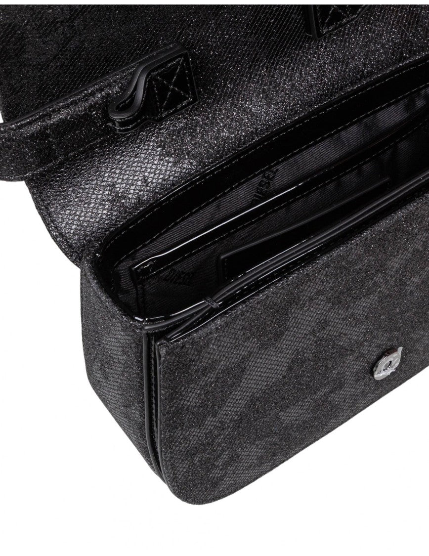 Diesel Shiny Fabric Black 1Dr Shoulder Bag