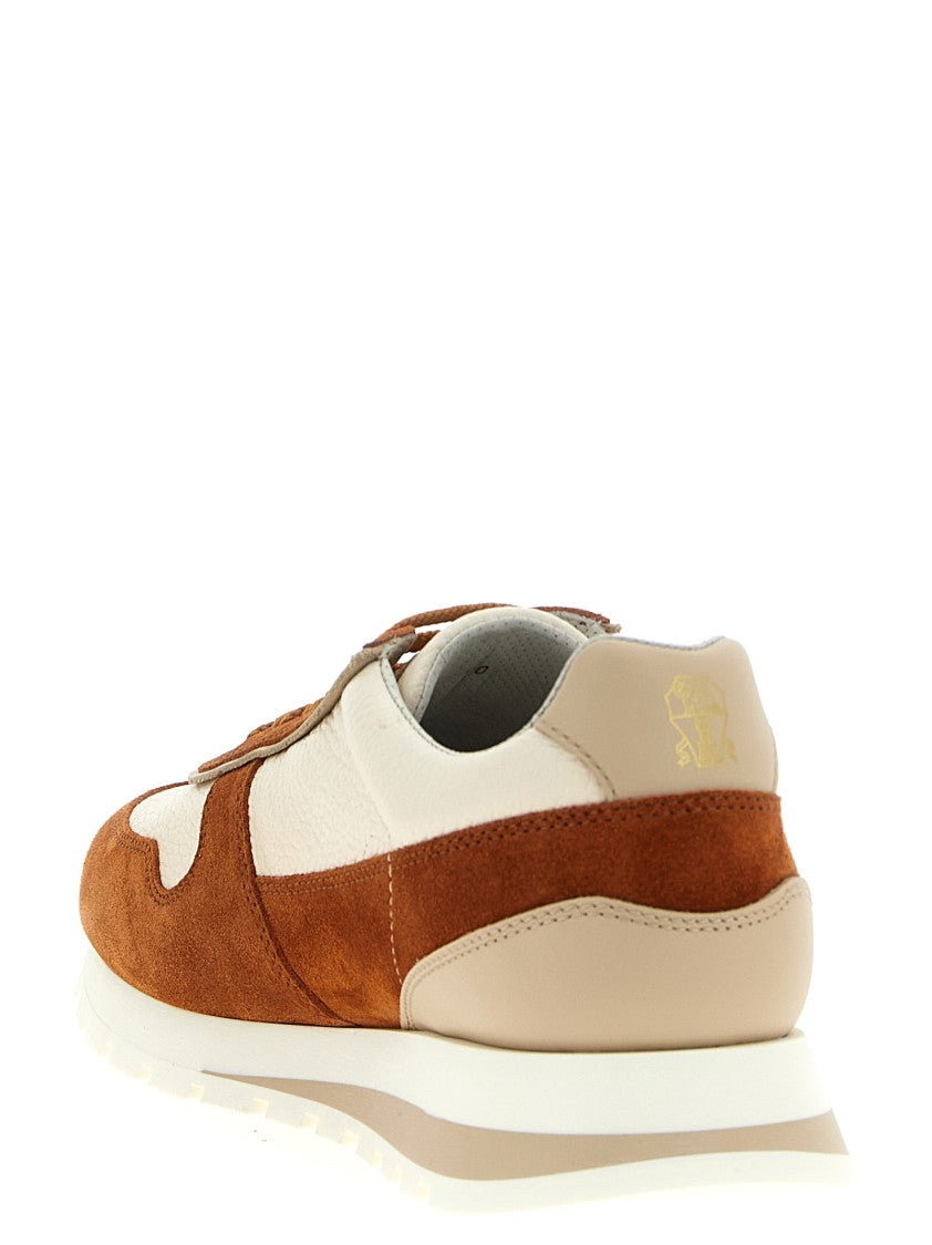 Brunello Cucinelli Leather Suede Sneakers