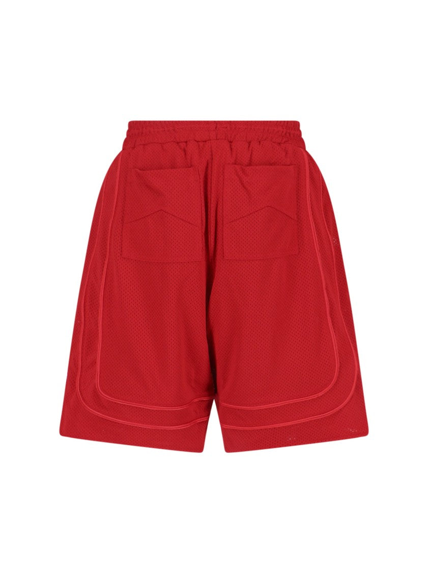 Rhude Red Straight-Leg Shorts With Classic Waistband