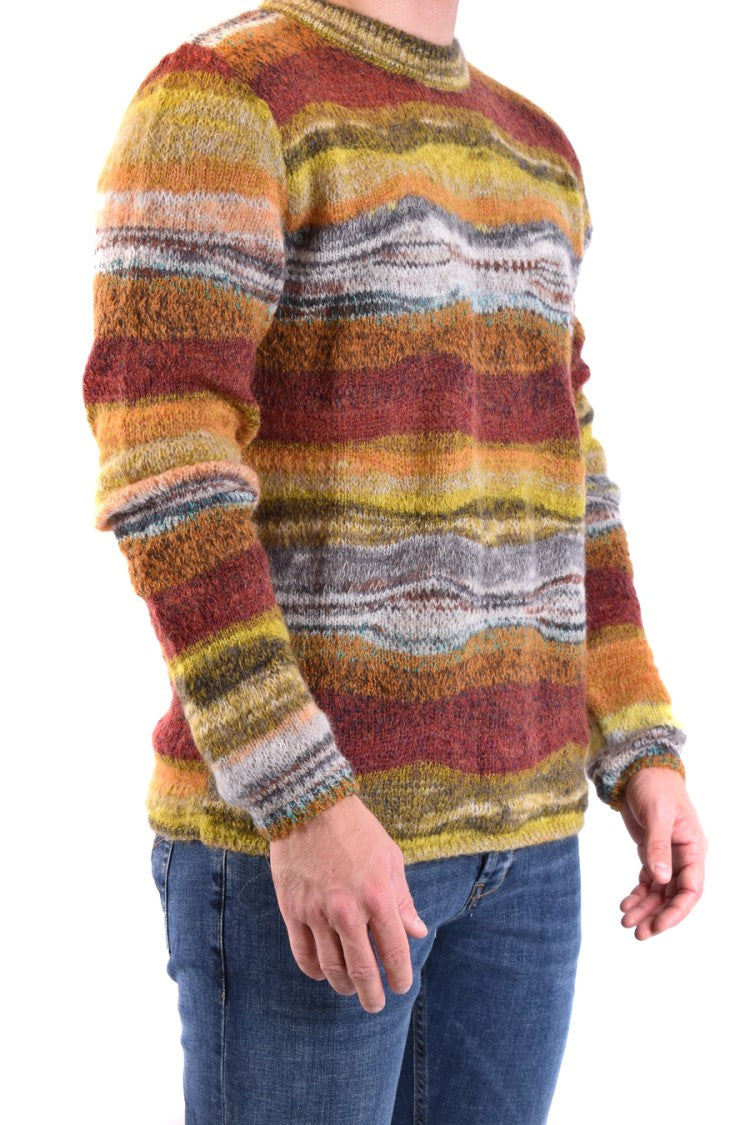 Paura Multicolor Striped Knitwear With Textured Finish