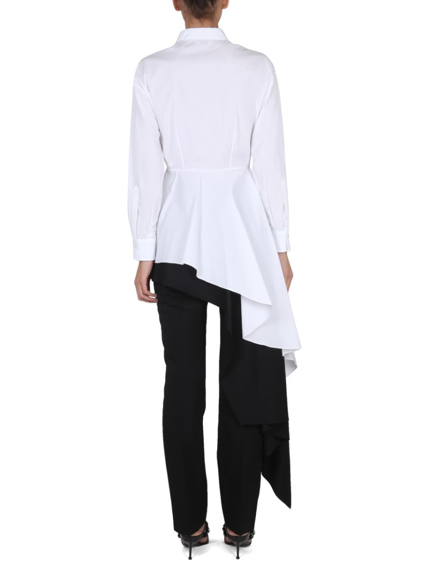 Alexander Mcqueen Dramatic Asymmetric Hem Shirt