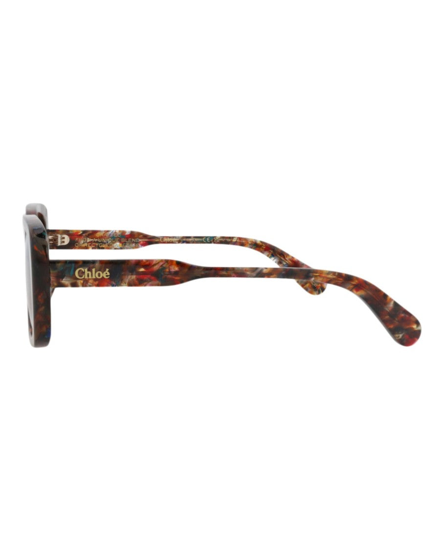 Chloé Square-Frame Recycled Acetate Sunglasses With Tortoiseshell Design