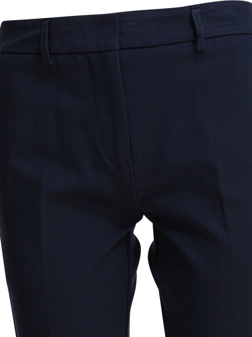 Semper Slim Fit Viscose Pants With Mid-Rise Waist