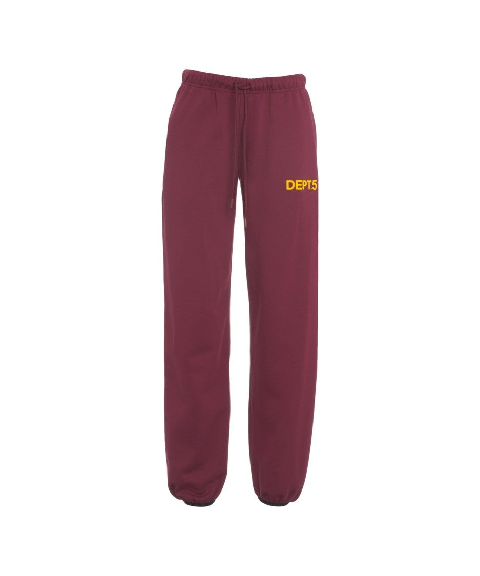 Department Five Relaxed Fit Red Jogging Pants With Elastic Waist And Cuffs