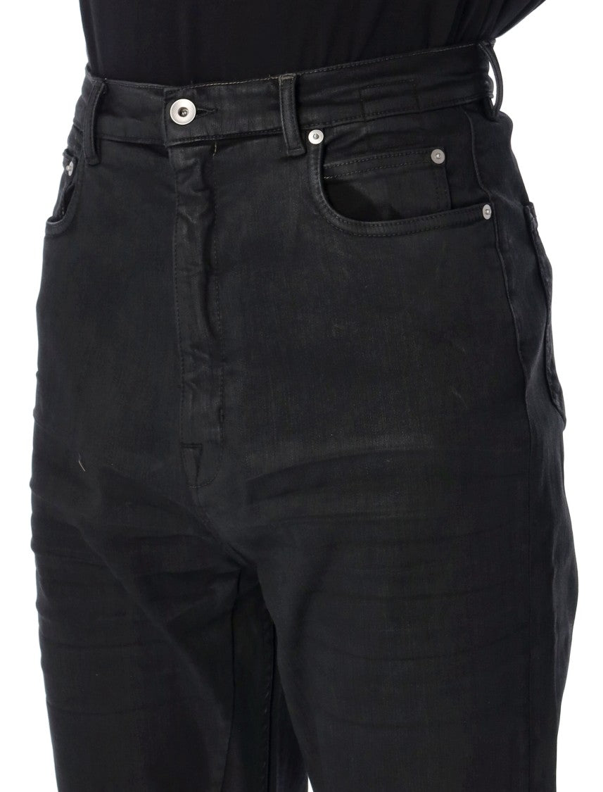 Drkshdw By Rick Owens Coated Denim Bolan Bootcut Jeans