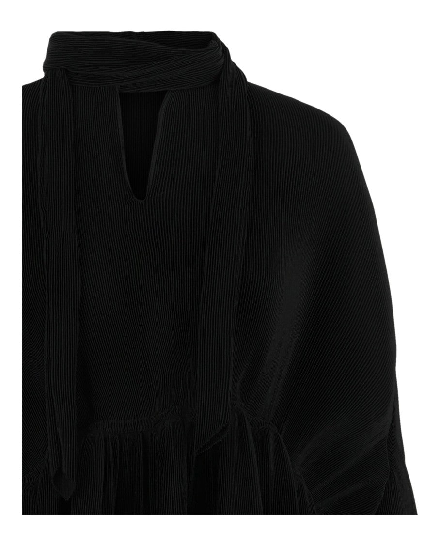 Balenciaga Oversized Accordion Pleated Blouse