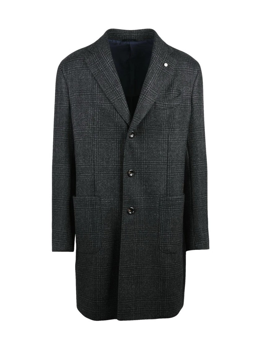 Luigi Bianchi Grey Virgin Wool Coat