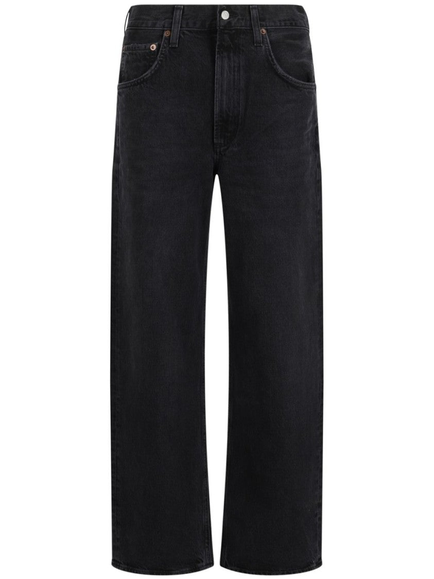 Agolde High-Waisted Straight-Leg Agolde Jeans In Regenerative Cotton