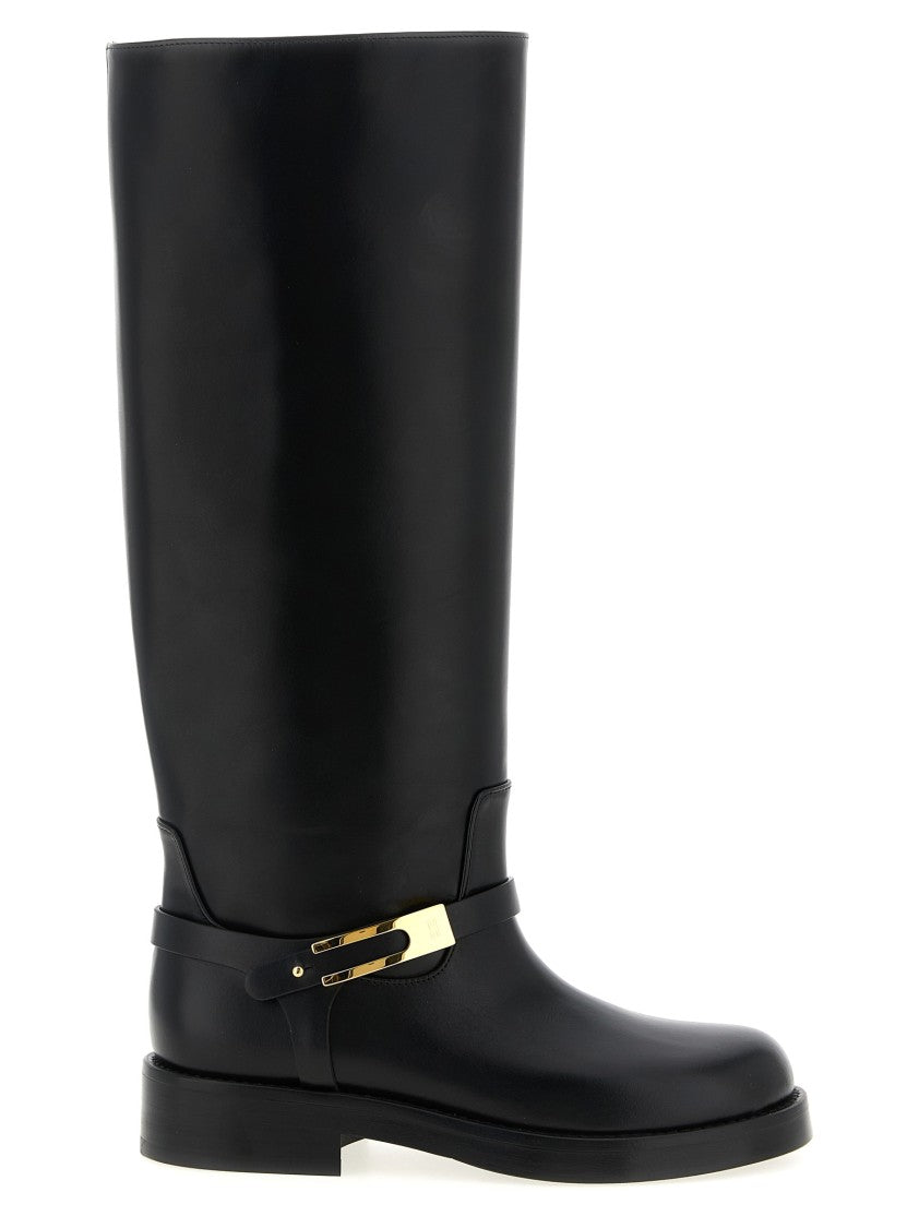 Elisabetta Franchi Logo Strap Boots