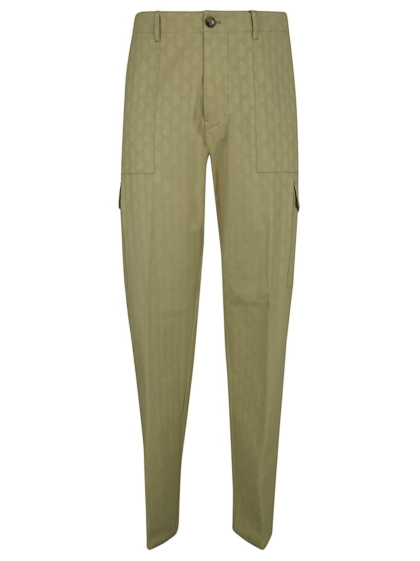 Etro Slim-Fit Cargo Trousers With Tone-On-Tone Paisley Print