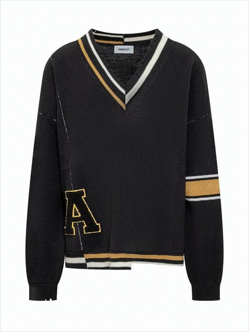 Ambush Relaxed Fit V-Neck Wool Sweater