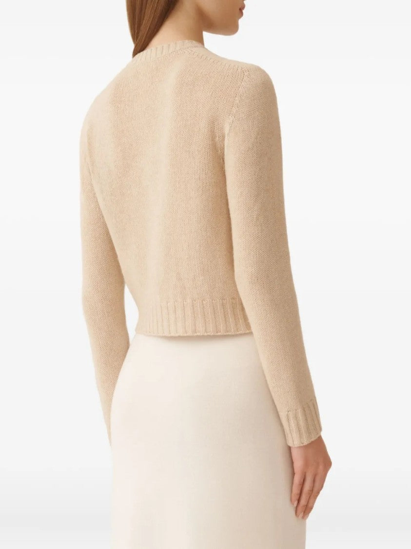 Fabiana Filippi Cropped Knit Cardigan With Decorative Embellishments