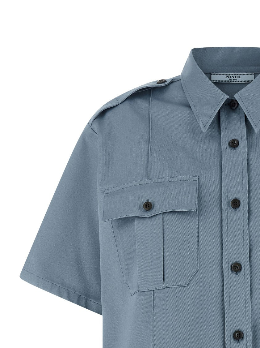 Prada Men’S Cotton Workwear Chino Shirt