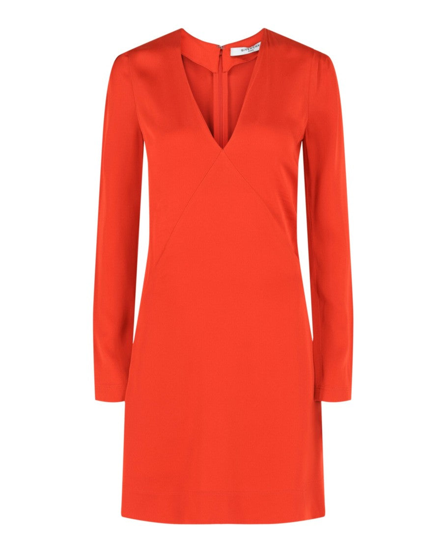 Givenchy V-Neck Long Sleeve Dress