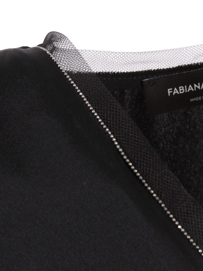 Fabiana Filippi V-Neck Tank Top In Enver Satin